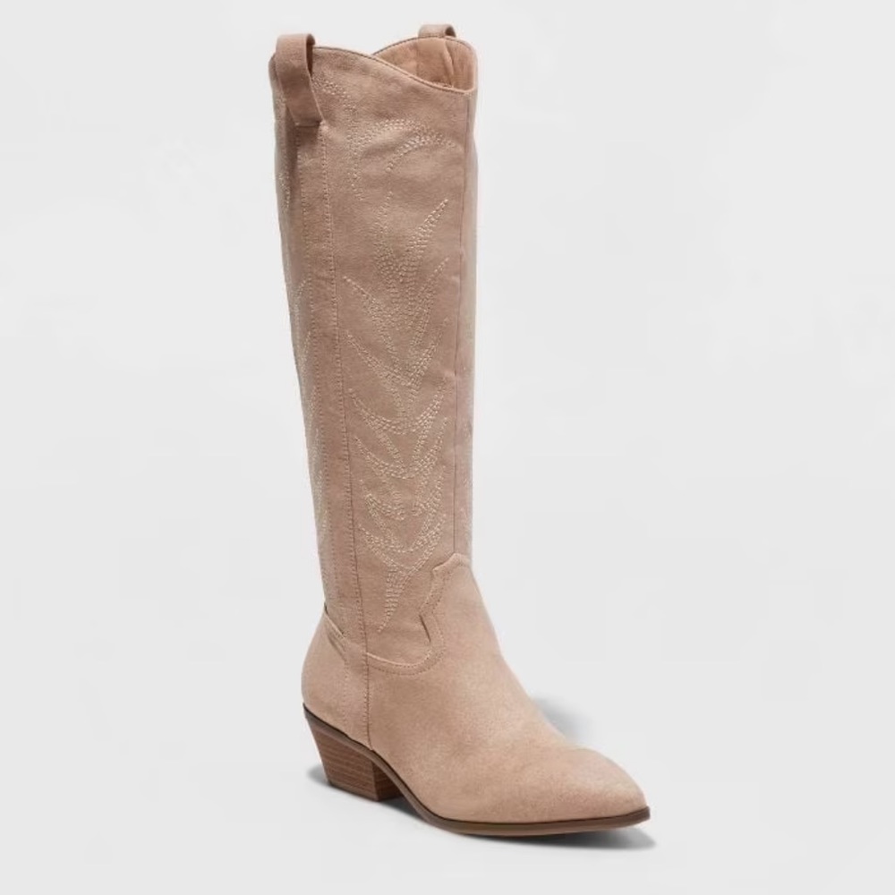 Universal Thread Women's Sadie Western Cowboy/Cowgirl Boots, Tan, Size 7